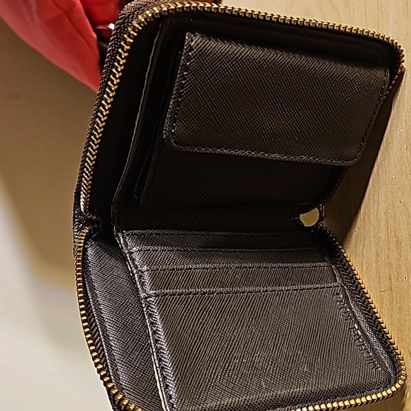 Michael Kors Brown Leather MK Monogram Wallet - Picture 4 of 4